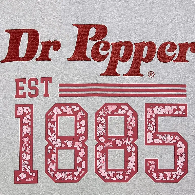 Dr Pepper Hot Tee Womens Juniors Crew Neck Short Sleeve Oversized Graphic T-Shirt