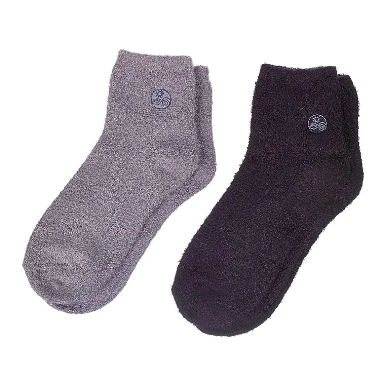 Earth Therapeutics Grey & Black Aloe Moisturizing Socks
