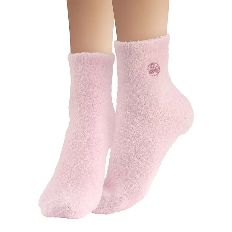 Earth Therapeutics Pink Plaid Aloe Moisturizing Socks
