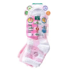 Earth Therapeutics Pink Plaid Aloe Moisturizing Socks