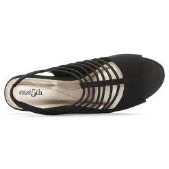 east 5th Neville Womens Round Peep Toe Block Heel Pumps