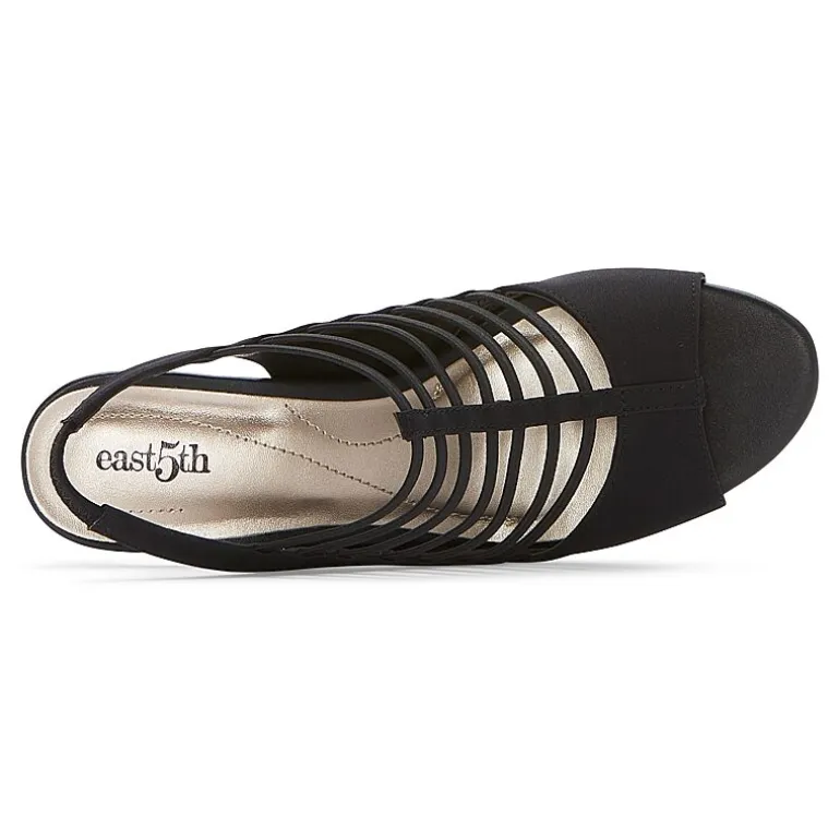 east 5th Neville Womens Round Peep Toe Block Heel Pumps