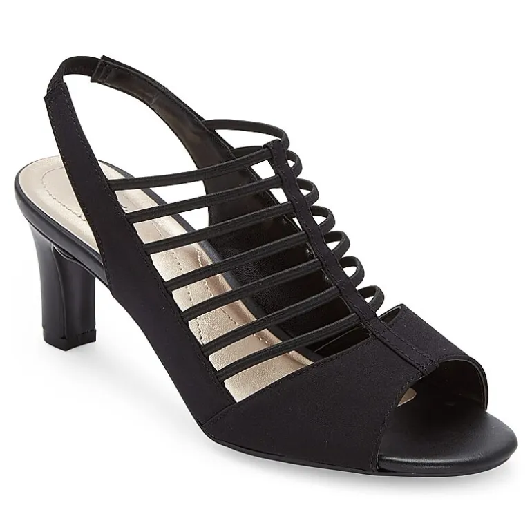 east 5th Neville Womens Round Peep Toe Block Heel Pumps
