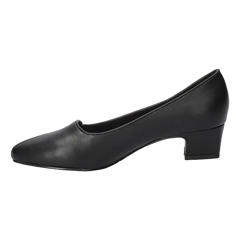 Easy Street Astrid Womens Almond Closed Toe Block Heel Pumps