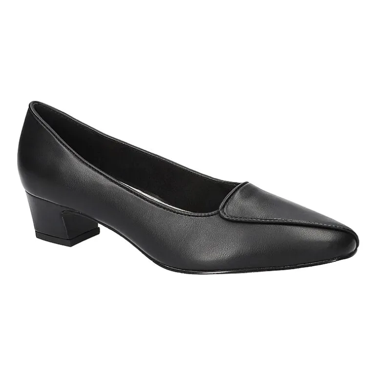 Easy Street Astrid Womens Almond Closed Toe Block Heel Pumps