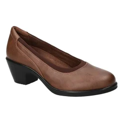 Easy Street Chyler Womens Round Closed Toe Block Heel Pumps