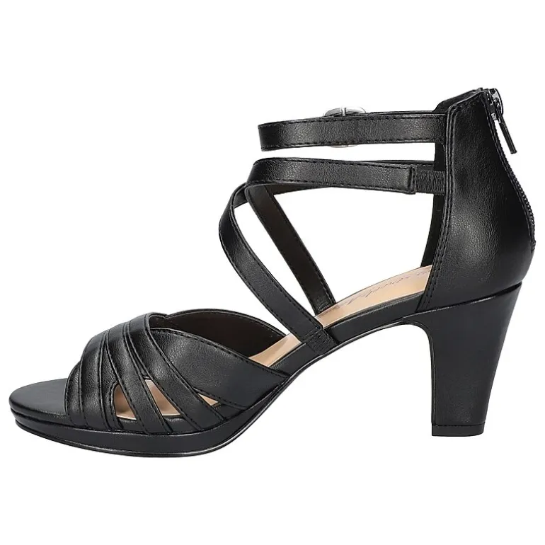 Easy Street Crissa Womens Round Open Toe Stiletto Heel Pumps