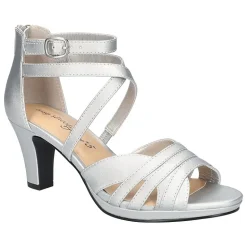 Easy Street Crissa Womens Round Open Toe Stiletto Heel Pumps