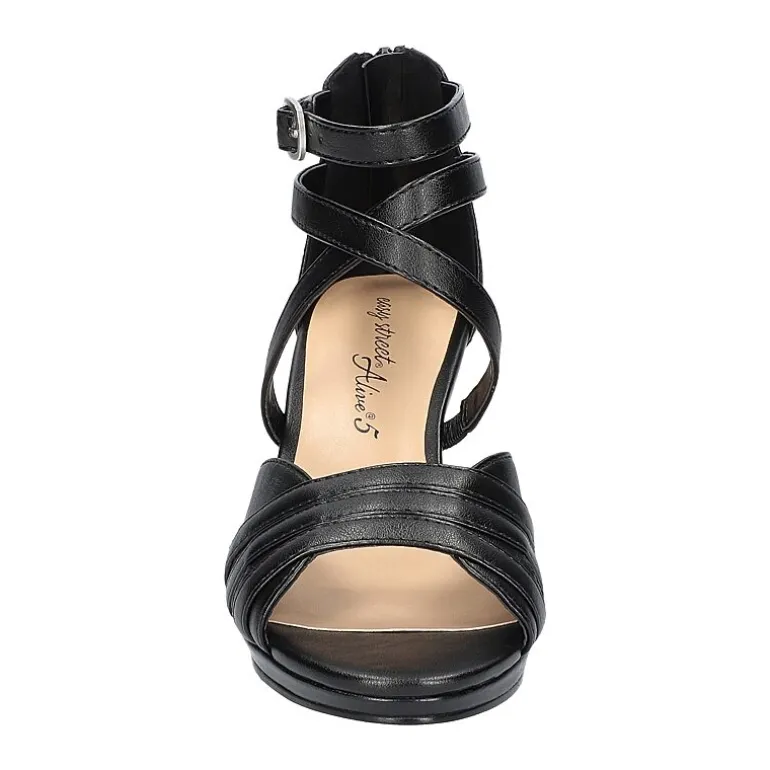 Easy Street Crissa Womens Round Open Toe Stiletto Heel Pumps