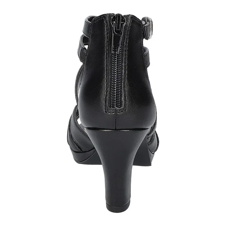 Easy Street Crissa Womens Round Open Toe Stiletto Heel Pumps