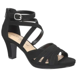Easy Street Crissa Womens Round Open Toe Stiletto Heel Pumps