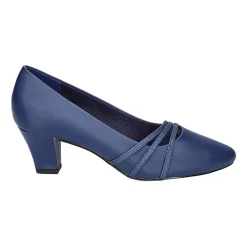 Easy Street Cristiny Womens Round Closed Toe Block Heel Pumps