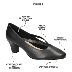 Easy Street Culver Womens Almond Closed Toe Stiletto Heel Pumps