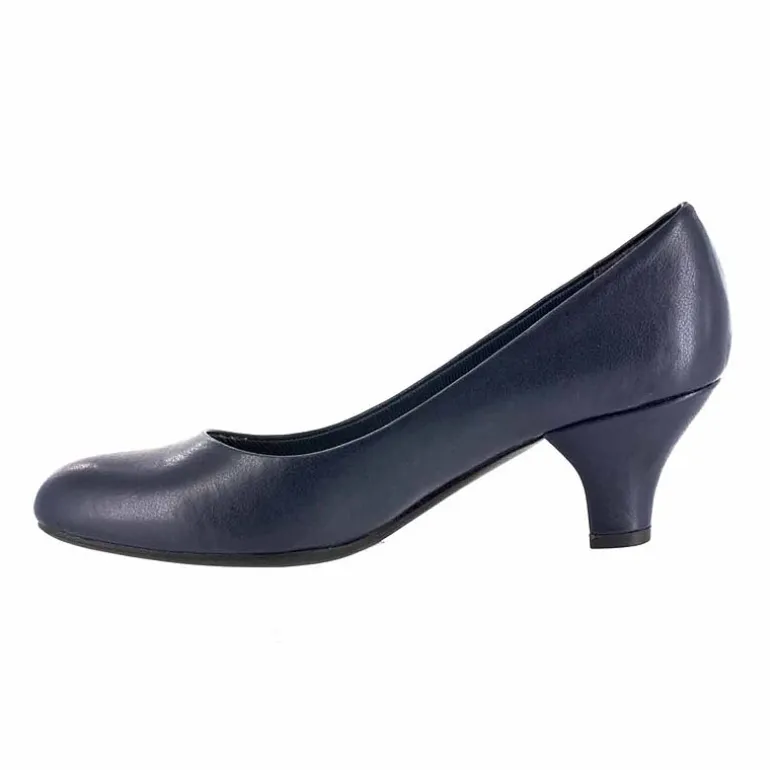 Easy Street Fabulous Womens Round Cone Heel Pumps