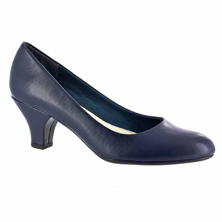Easy Street Fabulous Womens Round Cone Heel Pumps