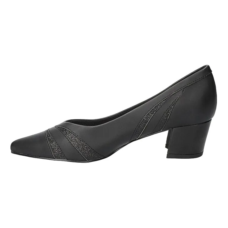 Easy Street Lizbeth Womens Pointed Closed Toe Block Heel Pumps
