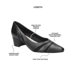 Easy Street Lizbeth Womens Pointed Closed Toe Block Heel Pumps