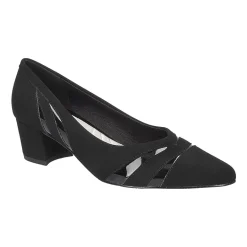 Easy Street Lizbeth Womens Pointed Closed Toe Block Heel Pumps
