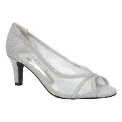 Easy Street Picaboo Womens Round Open Toe Stiletto Heel Pumps