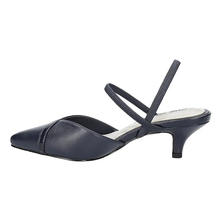 Easy Street Unna Womens Pointed Closed Toe Kitten Heel Pumps