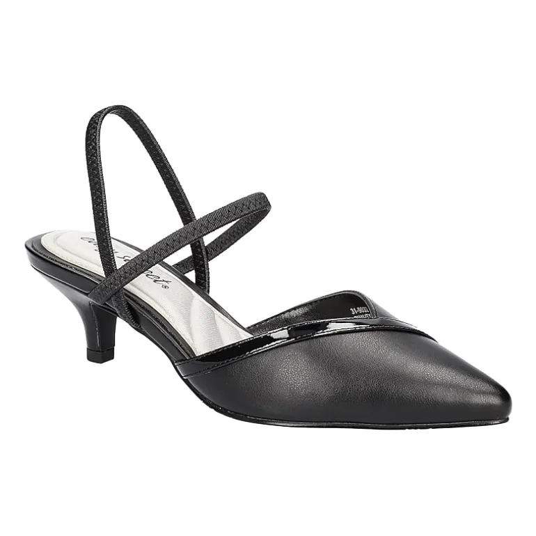 Easy Street Unna Womens Pointed Closed Toe Kitten Heel Pumps