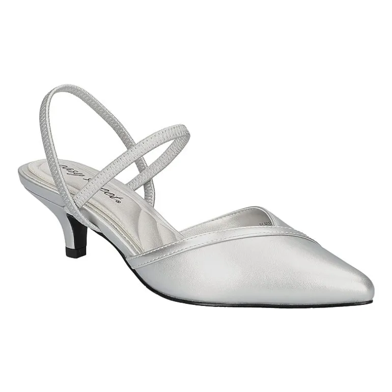 Easy Street Unna Womens Pointed Closed Toe Kitten Heel Pumps