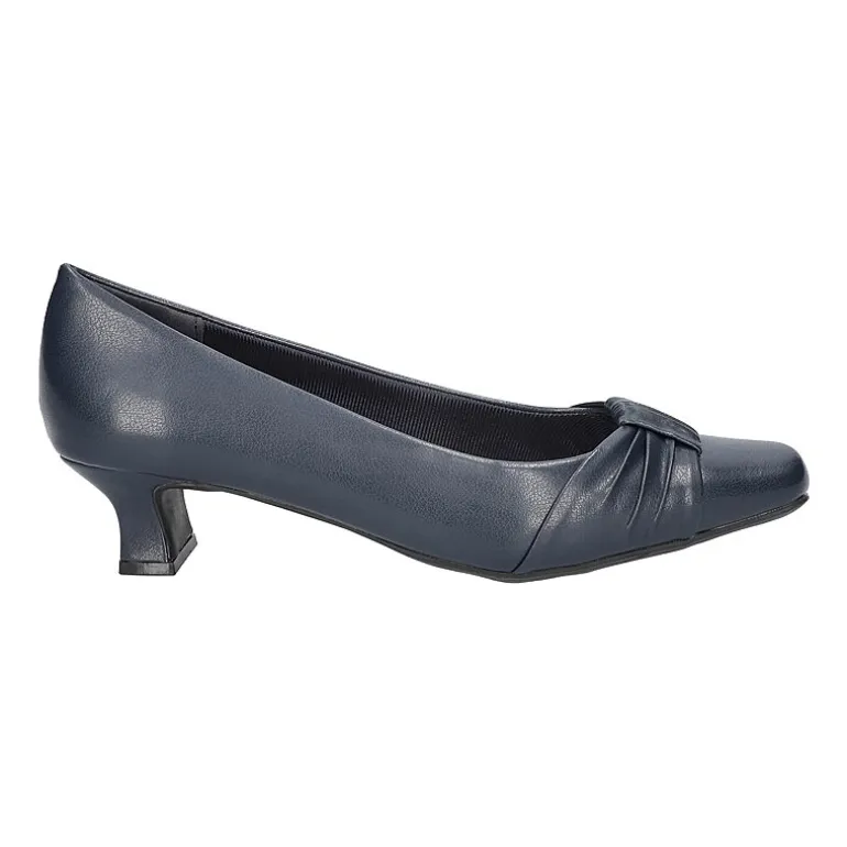 Easy Street Waive Womens Square Kitten Heel Pumps