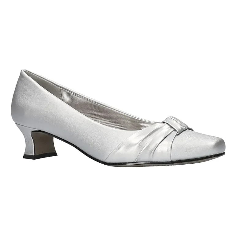 Easy Street Waive Womens Square Kitten Heel Pumps