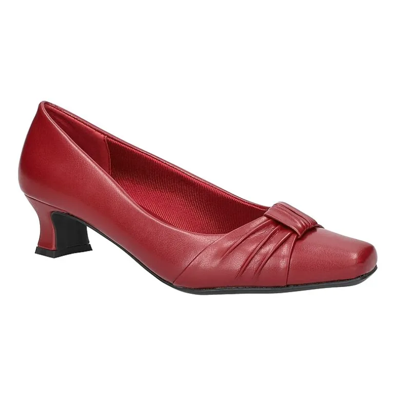 Easy Street Waive Womens Square Kitten Heel Pumps