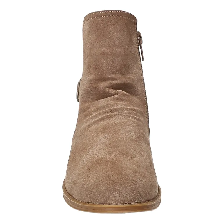 Easy Street Womens Junction Block Heel Booties