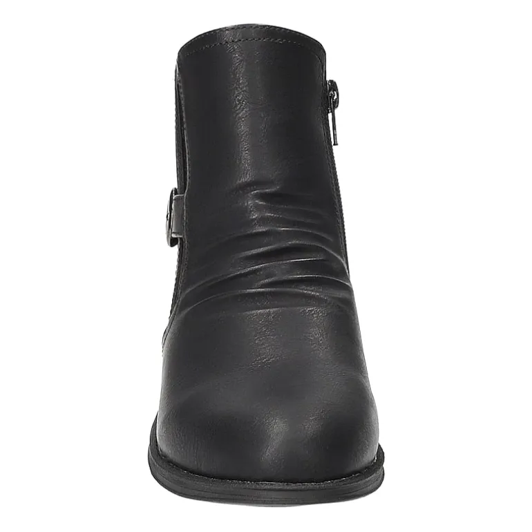 Easy Street Womens Junction Block Heel Booties