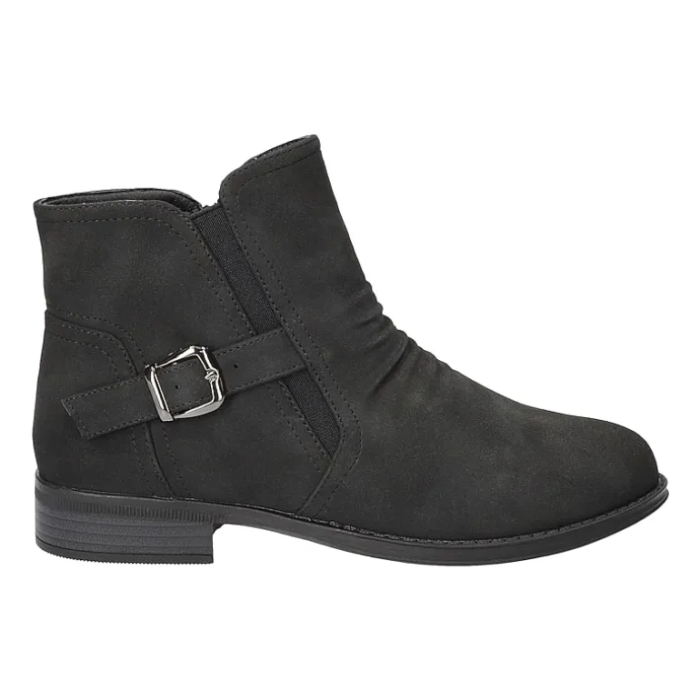 Easy Street Womens Junction Block Heel Booties