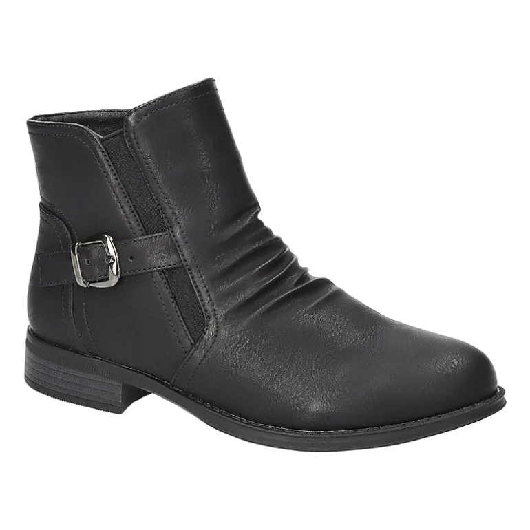 Easy Street Womens Junction Block Heel Booties