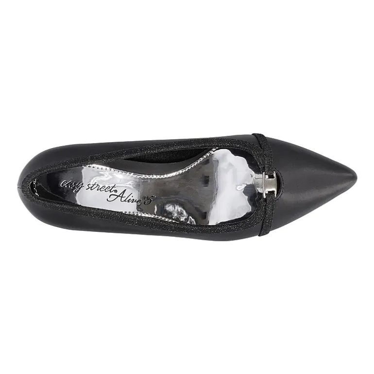 Easy Street Zayn Womens Pointed Closed Toe Kitten Heel Pumps