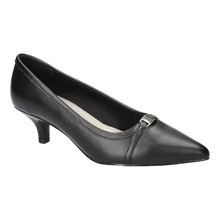 Easy Street Zayn Womens Pointed Closed Toe Kitten Heel Pumps