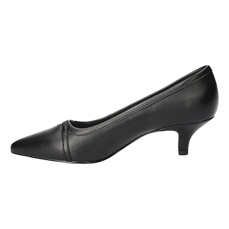 Easy Street Zayn Womens Pointed Closed Toe Kitten Heel Pumps
