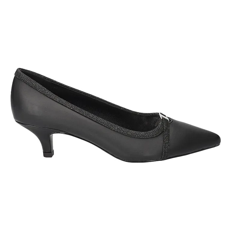 Easy Street Zayn Womens Pointed Closed Toe Kitten Heel Pumps