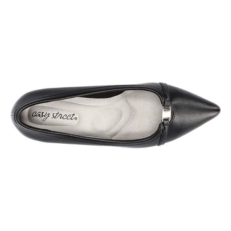 Easy Street Zayn Womens Pointed Closed Toe Kitten Heel Pumps