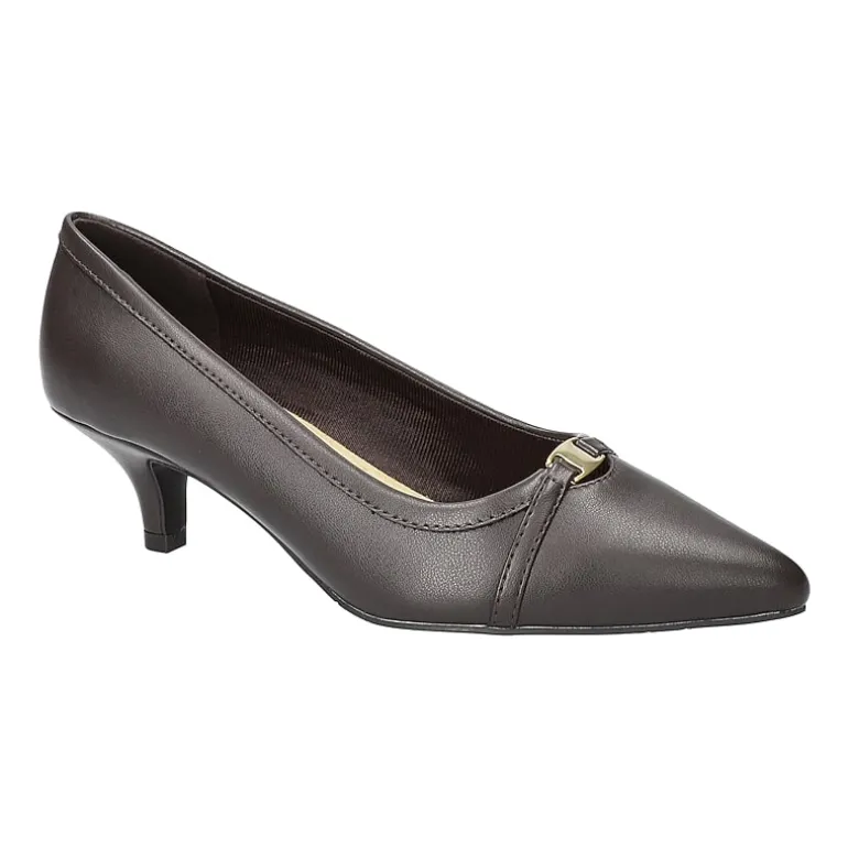 Easy Street Zayn Womens Pointed Closed Toe Kitten Heel Pumps