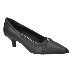 Easy Street Zayn Womens Pointed Closed Toe Kitten Heel Pumps