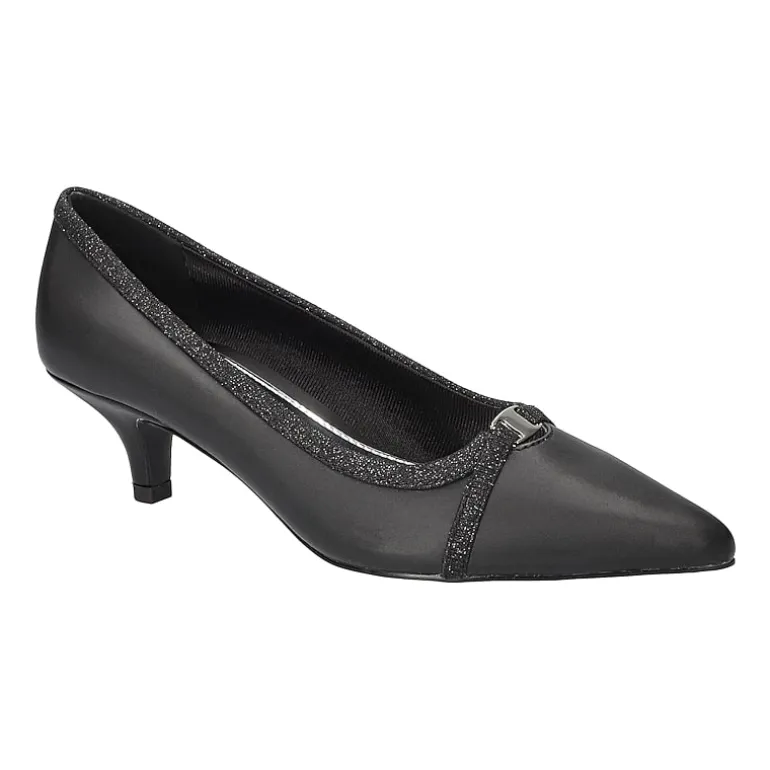 Easy Street Zayn Womens Pointed Closed Toe Kitten Heel Pumps