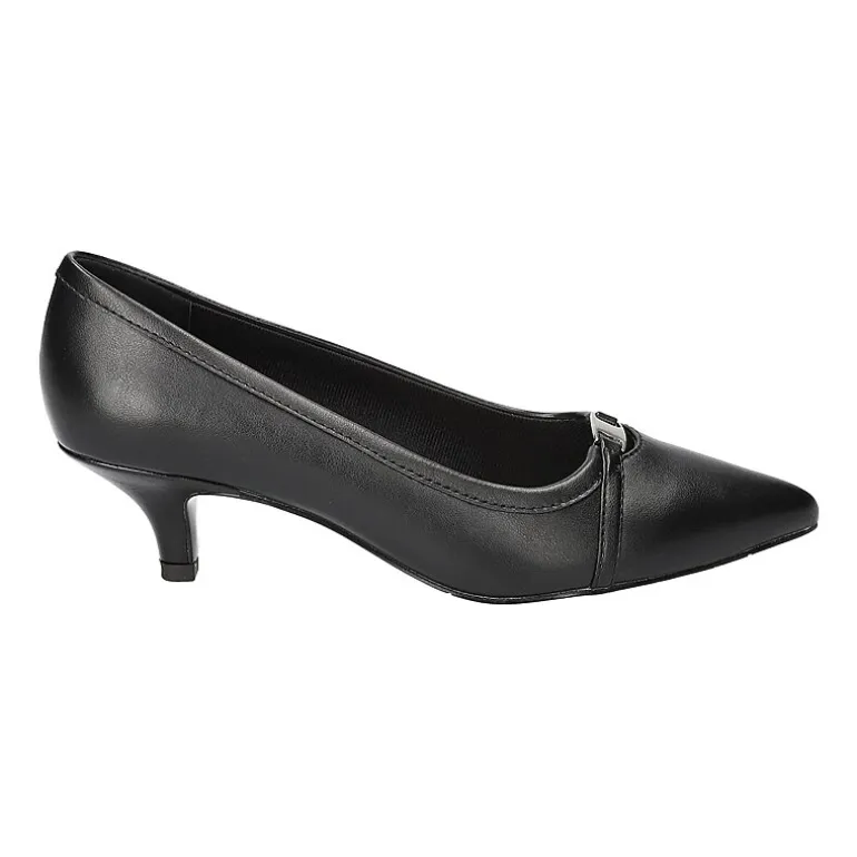 Easy Street Zayn Womens Pointed Closed Toe Kitten Heel Pumps