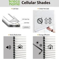Eco Estates Custom Cordless Top Down Bottom Up Light-Filtering Cellular Shade