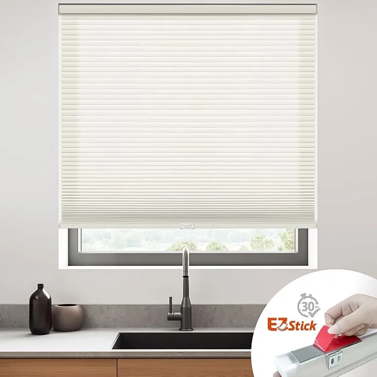Eco Estates Ez Stick No Tool 1" Cut-To-Width Cordless Light-Filtering Cellular Shade