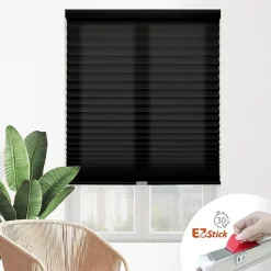 Eco Estates Ez Stick No Tool 1” Cut-to-Width Cordless Light Filtering Pleated Shade