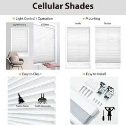 Eco Estates Honeycomb Cut-To-Width Cordless Light-Filtering Cellular Shade