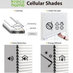 Eco Estates Modern Signature Collection Custom Cordless Light-Filtering Cellular Shade