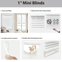 Eco Estates 1" Room Darkening Cordless Mini Blind