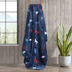 Eddie Bauer Buddy The Dog Plush Reversible Lightweight Throw