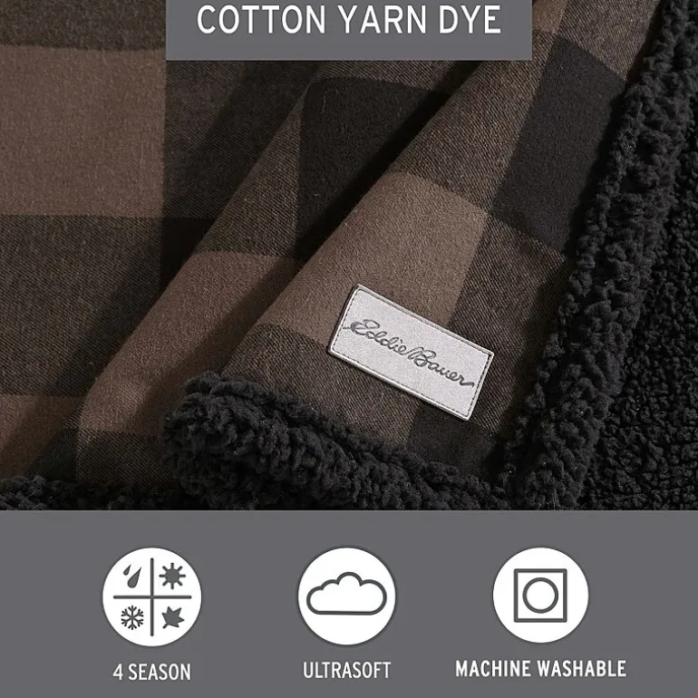 Eddie Bauer Cabin Cotton Flannel Lightweight Throw